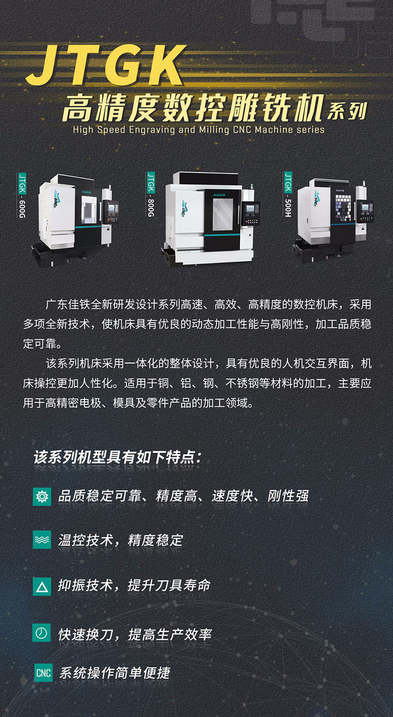 佳鐵高精度數(shù)控雕銑機(jī)